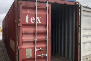 Contentor marítimo 40 pés vermelho Textainer Classe A CW