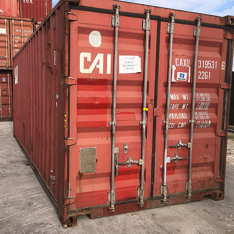 contentor 20 pés usado vermelho CAI Portugal